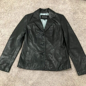 Wilson Leather Pelle‎ Studio black leather Coat Size Small